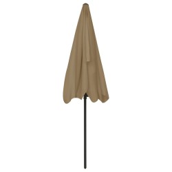 Parasol de plage taupe 200x125 cm 