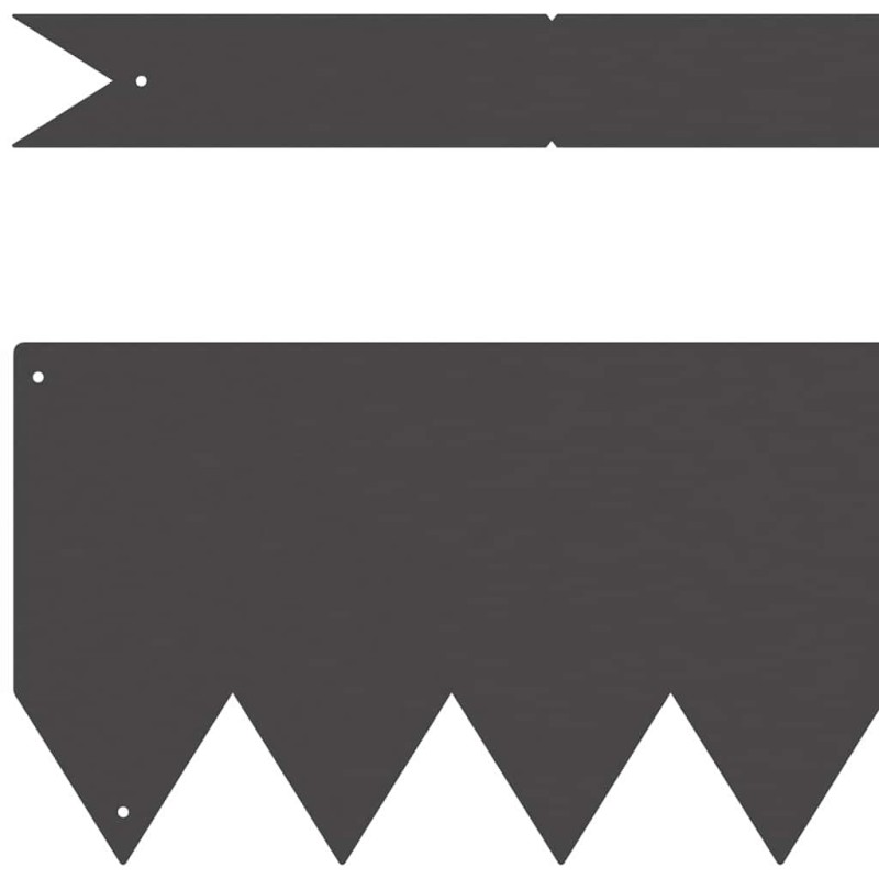 Bordures de Jardin 10 pcs Noires 100x0.5x15 cm Acier 
