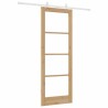Ensemble de Porte Coulissante avec Matériel 78x211 cm Bois Massif Pin 
