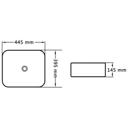Lavabo 44,5 x 39,5 x 14,5 cm Céramique Blanc 