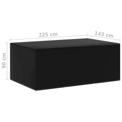 Housses de salon de jardin 2 pcs 7 œillets 225x143x90 cm 