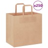 Sacs en papier 250 pcs avec poignées marron 26x17x25 cm 