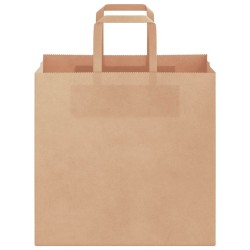 Sacs en papier 250 pcs avec poignées marron 26x17x25 cm 