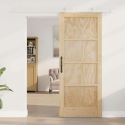 Porte coulissante avec ensemble de matériel 'ORKDAL'en pin massif 