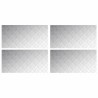 Plaques en Aluminium à Motif en Damier - 4 pcs Antidérapantes 100x50 cm 