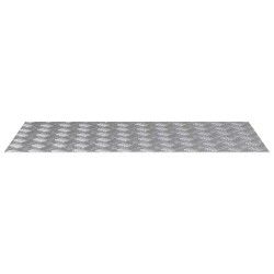 Plaques en Aluminium à Motif en Damier - 4 pcs Antidérapantes 100x50 cm 