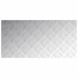 Plaques en Aluminium à Motif en Damier - 4 pcs Antidérapantes 100x50 cm 
