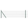 Set de Poteaux de Clôture 2 Potes Vert Métal recouvert de plastique 