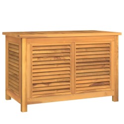 Boîte de rangement de jardin et sac 90x50x58cm bois massif teck 