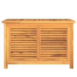 Boîte de rangement de jardin et sac 90x50x58cm bois massif teck 