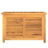 Boîte de rangement de jardin et sac 90x50x58cm bois massif teck 