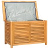 Boîte de rangement de jardin et sac 90x50x58cm bois massif teck 