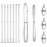 Ensemble de poteaux de clôture 7 pcs Argent Ø32mm 160 cm 