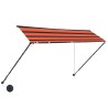 Auvent rétractable avec LED 300x150 cm Orange et marron 