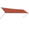 Auvent rétractable avec LED 300x150 cm Orange et marron 
