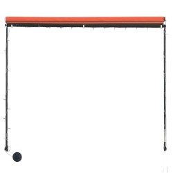 Auvent rétractable avec LED 300x150 cm Orange et marron 