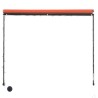 Auvent rétractable avec LED 300x150 cm Orange et marron 