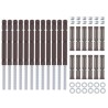 Supports de étagère flottante 12 pcs Marron Ø14 x 210 mm Acier 