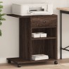 Support d'imprimante avec roulettes chêne marron 60x40x68,5 cm 