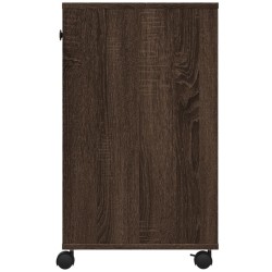 Support d'imprimante avec roulettes chêne marron 60x40x68,5 cm 