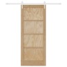 Porte coulissante avec matériel 83x202 cm Bois massif de pin 