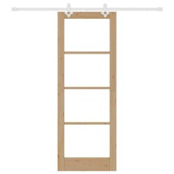 Porte coulissante avec Matériel 78x211 cm Bois Massif de Pin 