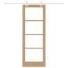 Porte coulissante avec Matériel 78x211 cm Bois Massif de Pin 