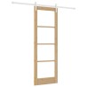 Porte coulissante avec kit de quincaillerie 73.5x211 cm Bois massif en pin 