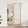 Porte coulissante avec kit de quincaillerie 73.5x211 cm Bois massif en pin 