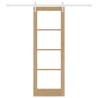 Porte coulissante avec kit de quincaillerie 73.5x211 cm Bois massif en pin 