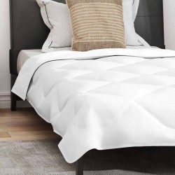 Duvet avec Oreiller Autre 2 pcs Blanc 155 x 220 cm Microfibre 
