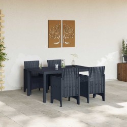 Ensemble salle à manger jardin 5 pcs Anthracite 