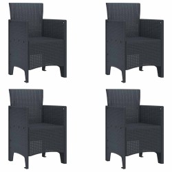 Ensemble salle à manger jardin 5 pcs Anthracite 
