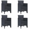 Ensemble salle à manger jardin 5 pcs Anthracite 