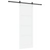 Porte coulissante avec quincaillerie blanche 83x232 cm en bois massif de pin 