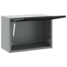 Armoire à outils murale avec porte à levage à gaz - Noir - 50x25x35 cm 