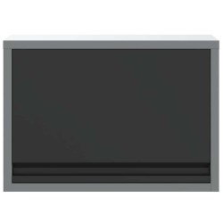 Armoire à outils murale avec porte à levage à gaz - Noir - 50x25x35 cm 