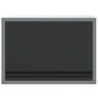 Armoire à outils murale avec porte à levage à gaz - Noir - 50x25x35 cm 