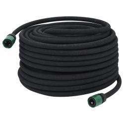 Tuyau d'arrosage de jardin noir 0,6" 50 m caoutchouc 