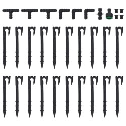 Tuyau d'arrosage de jardin noir 0,6" 50 m caoutchouc 