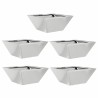 Set de 5 jardinières en bol 35x35x15 cm en acier galvanisé 