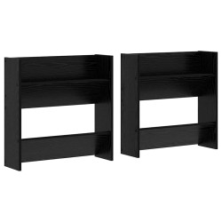 Cabinets à chaussures muraux 2 pcs Chêne noir 60 x 18 x 60 cm 