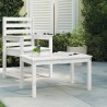 Table de jardin blanc 82,5x50,5x45 cm bois massif de pin 