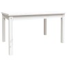 Table de jardin blanc 82,5x50,5x45 cm bois massif de pin 