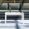 Table de jardin blanc 82,5x50,5x45 cm bois massif de pin 