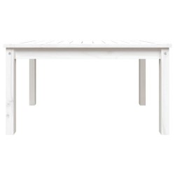 Table de jardin blanc 82,5x50,5x45 cm bois massif de pin 