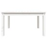 Table de jardin blanc 82,5x50,5x45 cm bois massif de pin 