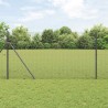 Clôture en fil métallique soudé Gris 1,2 x 25 m en acier 
