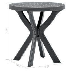 Table de bistro Anthracite Ø70 cm Plastique 