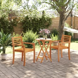 Table pliable de jardin Ø60x75 cm bois d'acacia massif 